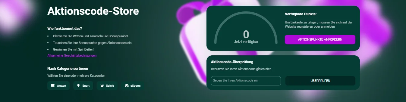 SpinBetter promo code